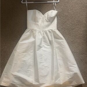 ALFRED SUNG White Strapless Bridesmaid Dress Size 6